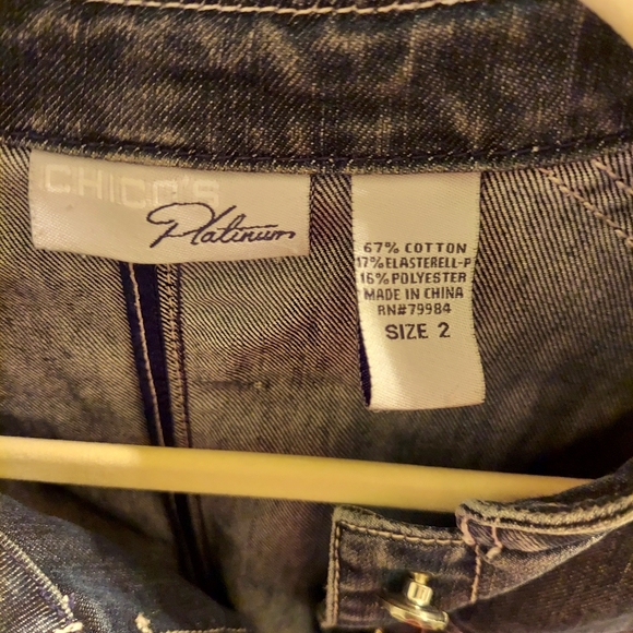 Chico's Premium denim jacket |2| - Picture 7 of 9